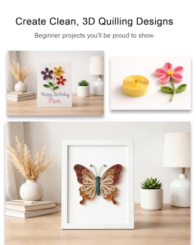 Kit de filigrana para principiantes juego de iniciación de quilling YURROAD tiras papel 3mm 2