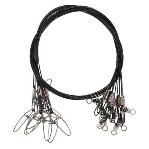 Yardwe 10Pcs Heavy Duty Fishing Leaders con Acero Carbono miniatura 1
