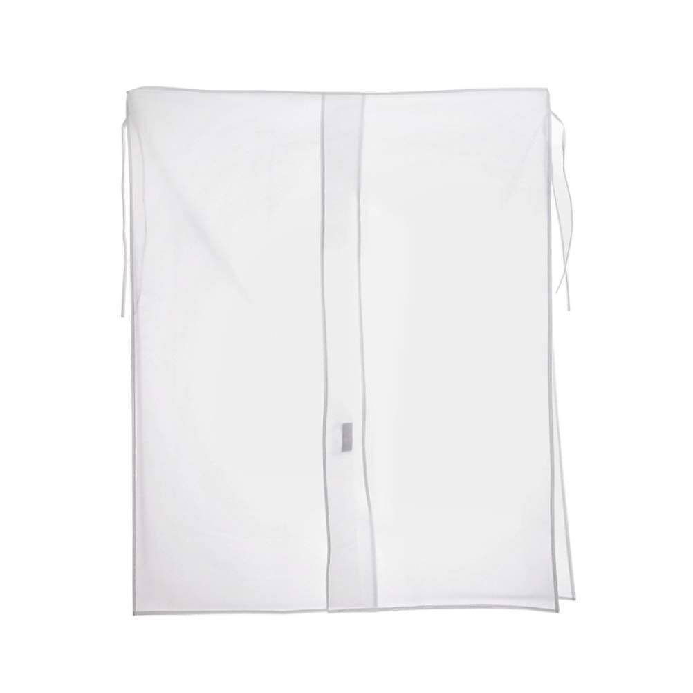 Hanging Garment Bag, Clear Clothes Shoulder Rack Cover Protector Plastic Hanger Covers for Suit Coat Dress (White)