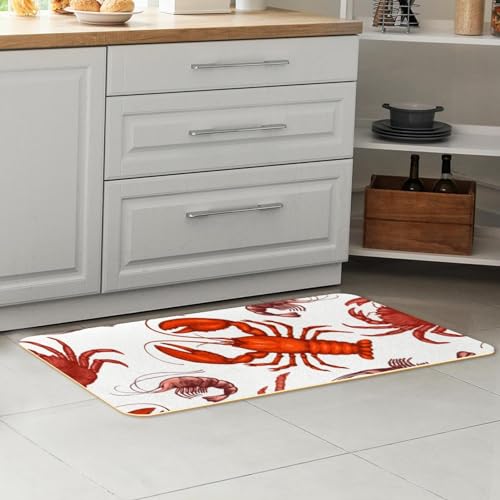 Alfombra de cocina lavable VAPOKF de dos piezas con base antideslizante de alta absorción 7