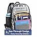 K-Cliffs Clear Backpack Heavy Duty Student Bookbag Large Durable See Through School Bag Quality Transparent PVC Travel Security Workbag Black