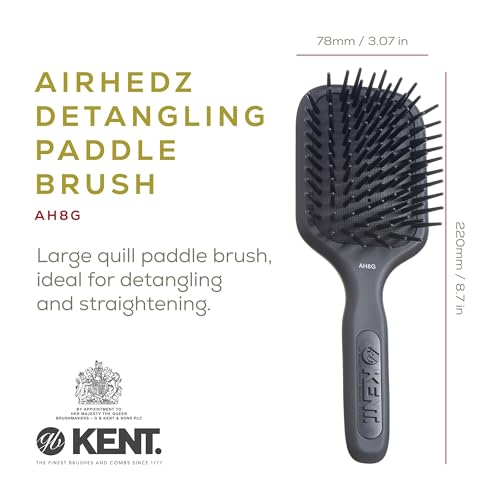 Kent Medium Phat Pin Cushioned Base Hair Brush - AH8 Grey (PACK OF 1) - Image 2