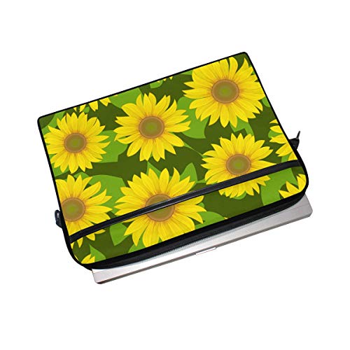 Funda para portátil de 14 y 15.4 pulgadas acolchada e impermeable con girasoles amarillos 4