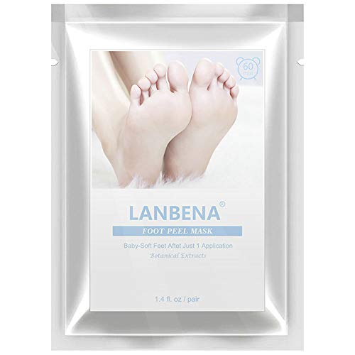 LANBENA Foot Peel Mask Foot Film Moisturizing Exfoliation Removal Mask for Dead Skin Removal and Moisturizing Foot Skin Care (Original)