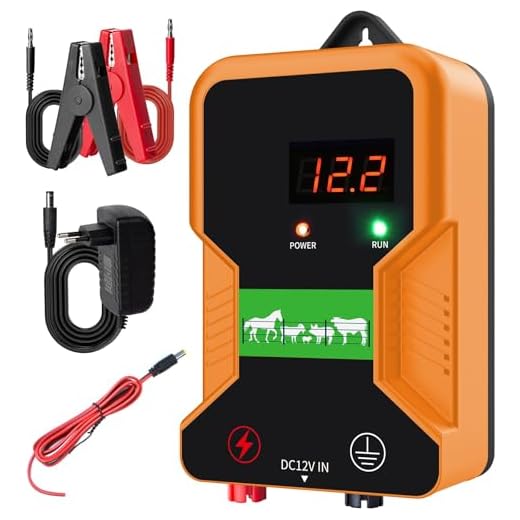 15KM Pastor electrico , cerca eléctrica Controlador de pulso de alto voltaje seguro Granja de animales Cerca eléctrica Pastor Granja de animales Pastor eléctrico para vacas, ganado, caballos (Negro)