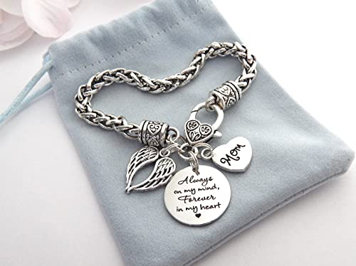 Remembrance Jewelry Memorial Bracelet Sympathy Gift for Loss Loved One In Memory of Mom Sympathy Gift You Are Always In My Heart Remembrance Jewelry for Women2