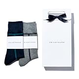 [CHICSTOCKS] シックストックス 公式【奈良で編む日本製靴下】ソックス メンズ 靴下 レディースギフト 誕生日 プレゼント 男性 22-28cm 2足入りギフトバッグ(L,LINE クール)