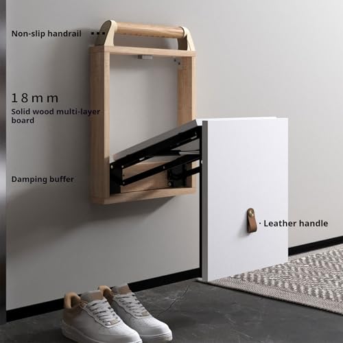 Taburete plegable de pared para calzarse cómodamente sin perder espacio en el pasillo 7