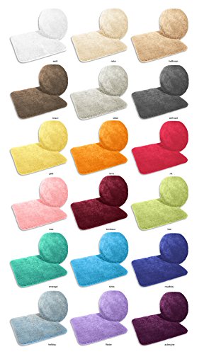 Kinzler Microfibre Bath Mat, kiwi, 2 tlg. Set - 47x50 WC-Deckelbezug + 50x55 cm Vorleger ohne Ausschnitt