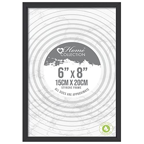 Black Nouveau Simple Design Styrene Photo Frame 6x8