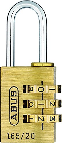 ABUS Zahlenschloss 165/20 - Vorhängeschloss aus Messing - 2er Set - mit individuell einstellbarem Zahlencode - Kofferschloss / Spindschloss - ABUS-Sicherheitslevel 3 ABUS Zahlenschloss 165/20 - Vorhängeschloss aus Messing - 2er Set - mit individuell einstellbarem Zahlencode - Kofferschloss / Spindschloss - ABUS-Sicherheitslevel 3