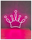 Enseigne lumineuse néon Couronne de Reine, décoration murale pour chambre, salle de jeux, bar, salon, fête d'anniversaire, 45 cm.