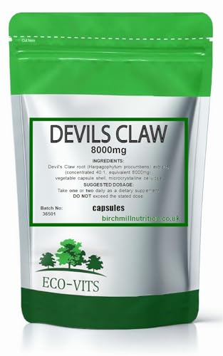 Devils Claw 8000mg 120 caps Anti INFLAMMATORY Pain Relief Joint Health & Flexibility Mobility & Comfort Bones & Joints Joint & Muscle Support