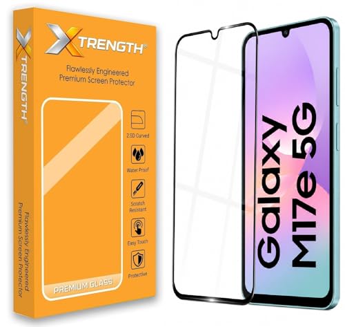 Image of Tempered Glass for Samsung Galaxy M17e (6.7 Inch) with Installation Kit | 9H Edge to Edge Screen Protector | Anti Scratch