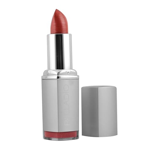 Palladio Lápiz labial a base de hierbas, rico pigmentado y cremoso, infundido con aloe vera, manzanilla y ginseng, evita que los labios se sequen,