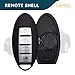 AKS KEYS Replacement for Nissan Smart Prox. Key Shell 4 Buttons Fits for FCC ID KR55WK48903 Compatible with 2007-2012 - Altima and 2008-2014 - Maxima. Shell only, Electronic Board not Included (2)