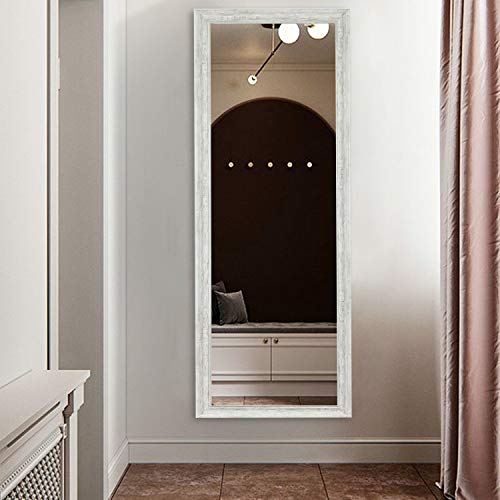 Image of NeuType Full Length Green Polystyrene Frame Hanging Floor Mirror with Standing Holder Bedroom /Locker Room