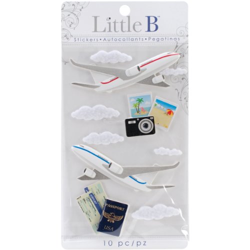 Little B 100165 Dimensional Stickers, Medium, Airplanes
