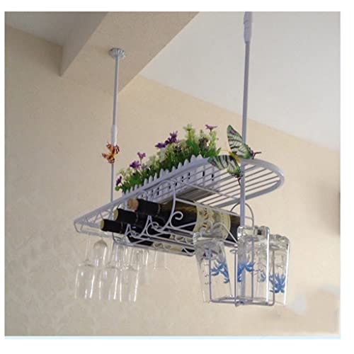 Soporte para botellas de vino color blanco 60x25cm