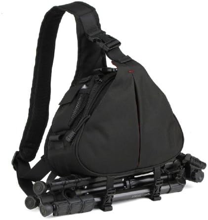 Croco CAS3198 Large Pro Sling All Weather Shoulder Camera Bag/Case with Lens and Tripod Holder for DSLR/SLR Camera