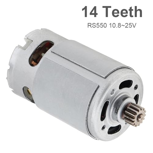 Motor RS550 DC de 10.8V con piñón de 14 dientes y 9.5mm para caja de engranajes de alto par 2