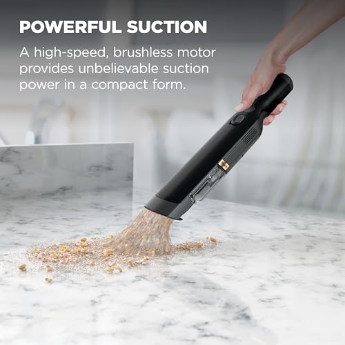 Image of Shark WANDVAC Cordless Hand Vac, Lightweight, Versatile and Portable at 1.4 lbs., Powerful Suction for Pet Hair, Charging Dock, One-Touch Empty for Car & Home, Duster Crevice Tool, Black, WV201BK