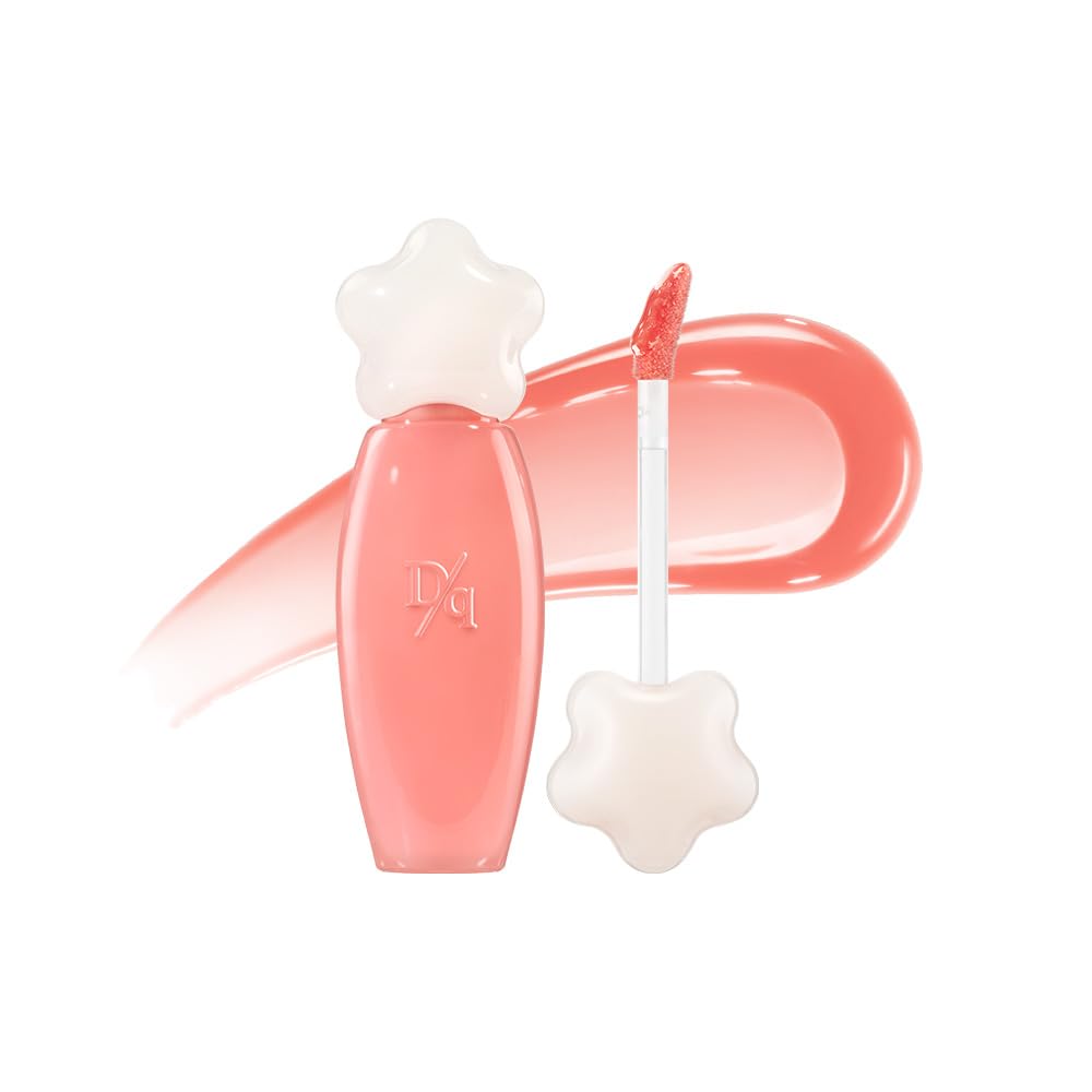 dasique Pure Water Lip Gloss #03 Honey Peach 0.09 oz | Variety of Colors | Dewy Gloss | Buildable Gloss Tesxture | Non-Sticky | K-beauty