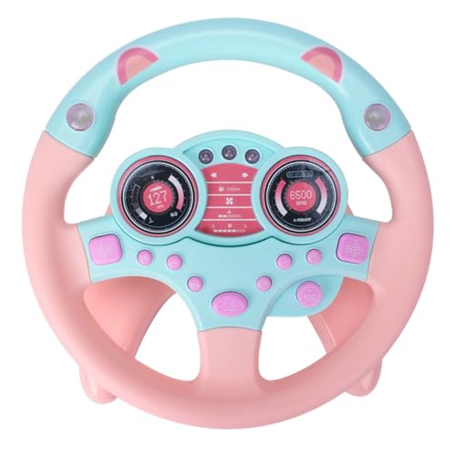 SEWACC Juguete Volante Simulado Rosa para Base Estimulador Cognitivo y Desarrollo Motriz Divertido y Seguro para Primeros Educativos