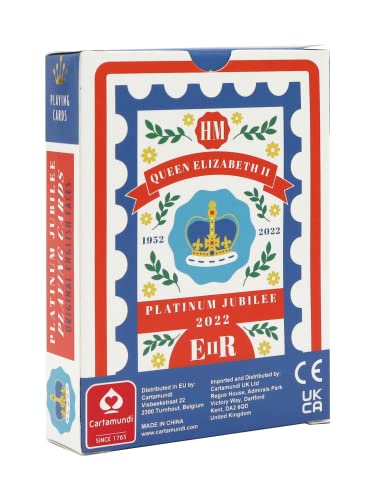 Royal Flush Queen's Commemorative Playing Cards, 1 Deck of Platinum Jubilee 2022 Poker Cards - Image 2