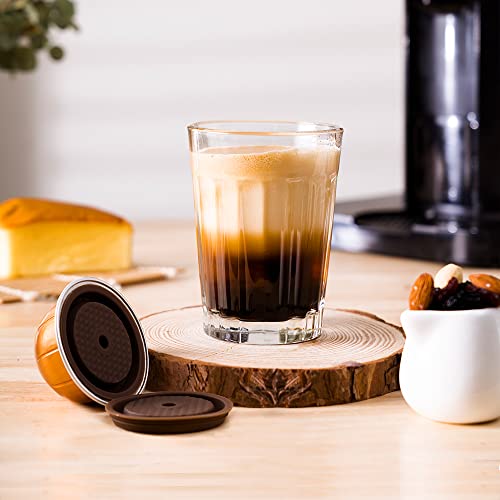 LUKELI 5Pcs Vertuo Reusable Capsule Vertuo Pods Refillable Coffee Capsules VertuoLine for Nespresso Vertuo with 1 Pcs Reusable Silicone Lids (Black 230ML+Brown 150ML+1pcs Silicone Lid) - Image 3