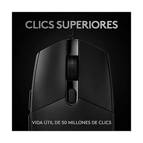 Logitech G PRO Ratón Alámbrico Gaming con Cable, Captor HERO 25K, 25,600 DPI, RGB, Peso Ultra Reducido, 6 Botones Programables, Memoria Integrada, PC/Mac - Negro - Image 5