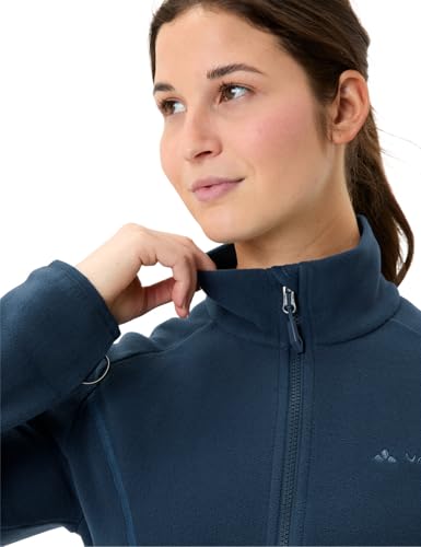 VAUDE Damen Rosemoor Fleecejacke, Zip-In-Funktion, angenehm warm und atmungsaktiv, dark sea, 40