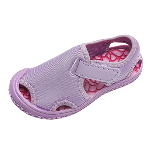 Boys Girls Water Shoes Quick-Dry Slip on Beach Swim Pool Sandals Solid Color Closed Toe Sandals Summer Walking Shoes