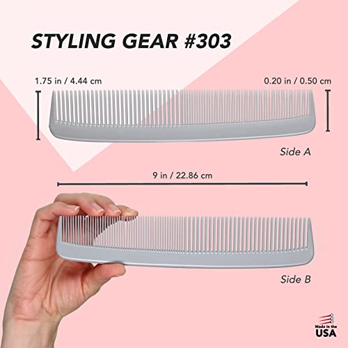 Peine Styling Gear #303 con dientes anchos para desenredar miniatura 2