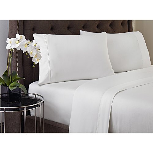 400 Thread-Count 100% Cotton Pure White Full-Sheets Set,