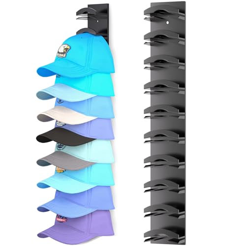 Hat Organizer for Baseball Caps, Hat Rack for Wall with