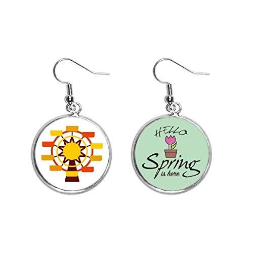 Pendientes de noria ligeros y cómodos para orejas sensibles en primavera