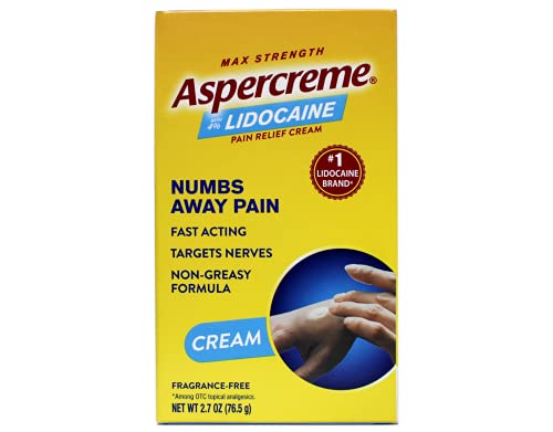 Aspercreme Pain Relieving Creme with Lidocaine Maximum Strength - 2.7 oz, Pack of 3