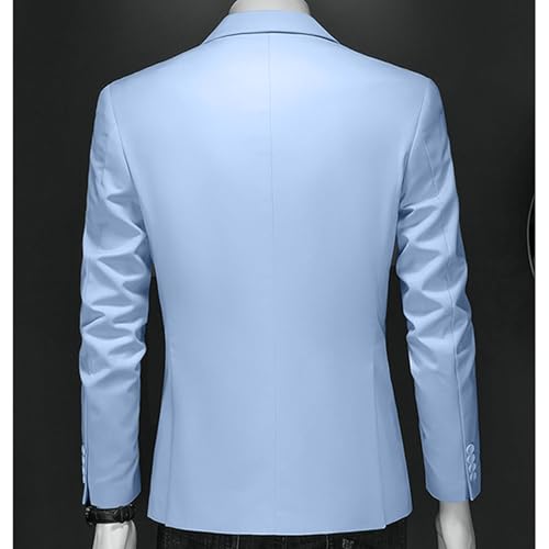 Men's Stylish Versatile Blazer Slim Fit Business Casual Suit Jacket Plus Size Solid Color Work Sport Coat4