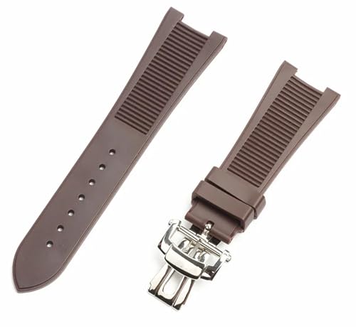 Bracelet 25mm caoutchouc boucle déployante pour montre Patek Philippe Nautilus