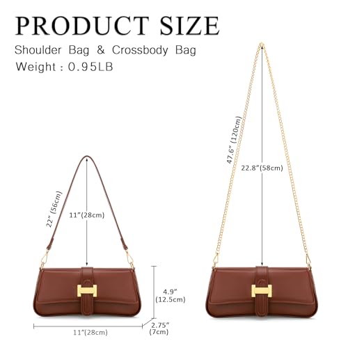 Image of KKXIU Shoulder Bag for Women Small Hobo Handbag Mini Retro Clutch Purses | Trendy Classic Underarm Crossbody Bag with Zipper Closure, Vegan Leather, Removable Strap