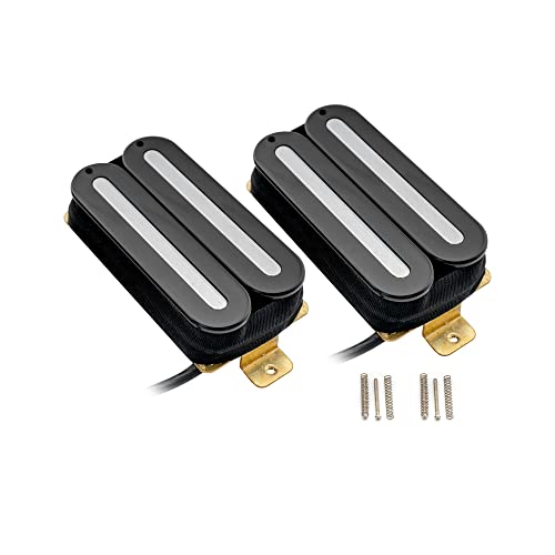 Artec Hxtn Super Power Dual Hot Rail Ceramic Humbucker Electric Guitar Neck Bridge Pickups Set, Black #TOP5