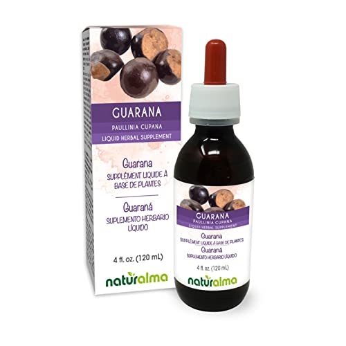 Naturalma Guarana (Paullinia cupana) Seed Alcohol-Free Tincture - 4 fl oz Liquid Extract in Drops - Herbal Supplement - Vegan