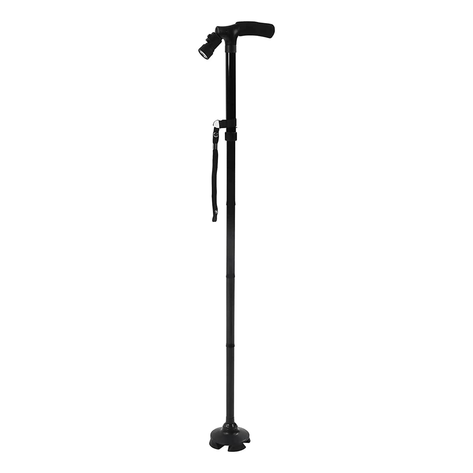 SAAKO Sécurité Béquilles Béquilles télescopiques Bâtons de Marche réglables en Hauteur en Aluminium avec Lampe de Poche Canne de Marche Cannes pour Adultes Confortable