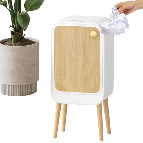 Cubo de basura eléctrico | Cubo de basura inteligente con tapa para 20 l, papelera de apertura lateral con patas para lugar de trabajo patio aseo habitación de estudiantes lavandería sala de estar