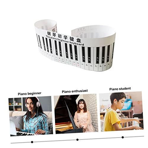 TOYANDONA Clavier de piano simulé autocollant de piano pour débutant Clavier de piano de bureau 3D claviers instrument piano enfant Sticker clavier électronique clavier de bureau pour piano - Les Beatles, Paul McCartney, John Lennon, RIngo Starr, George Harrison TOYANDONA Clavier de piano simulé autocollant de piano pour débutant Clavier de piano de bureau 3D claviers instrument piano enfant Sticker clavier électronique clavier de bureau pour piano – Image 3