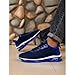 Air Cushion Running Shoes Men Wide Toe Box Slip on Tennis Walking Shoes Breathable Arch Support Soft Sole Low Top Sneakers Lightweight Fashion Dark Blue