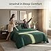 HeimenAogo Egyptian Cotton Duvet Cover Set Full, Ultra Soft and Breathable Comforter Cover with Zipper Closure, High Thread Count Long Staple Cotton Blanket Cover 3Pcs 80