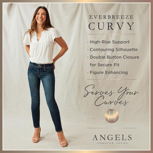Angels Forever Young Women's Everbreeze Curvy High-Rise Relaxed Flare Jeans4