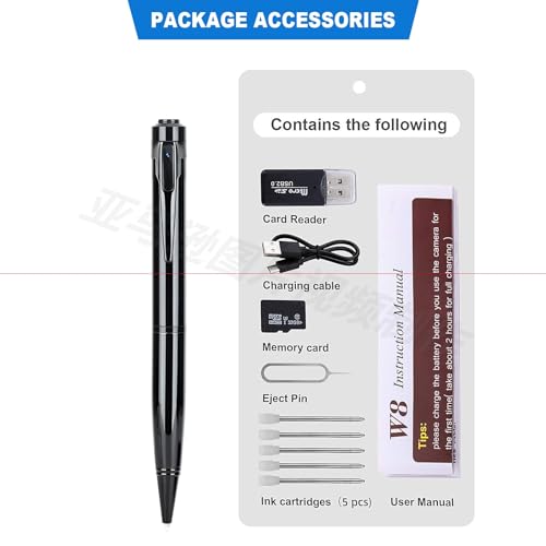 Ohatan XJB-8888 Spy Camera Mini Hidden Camera Pen Hd 1080P Video Pen, Spy Gear Body Camera Portable Camera Pen For Business Meetings And Security[ Upgraded Version thumb #2